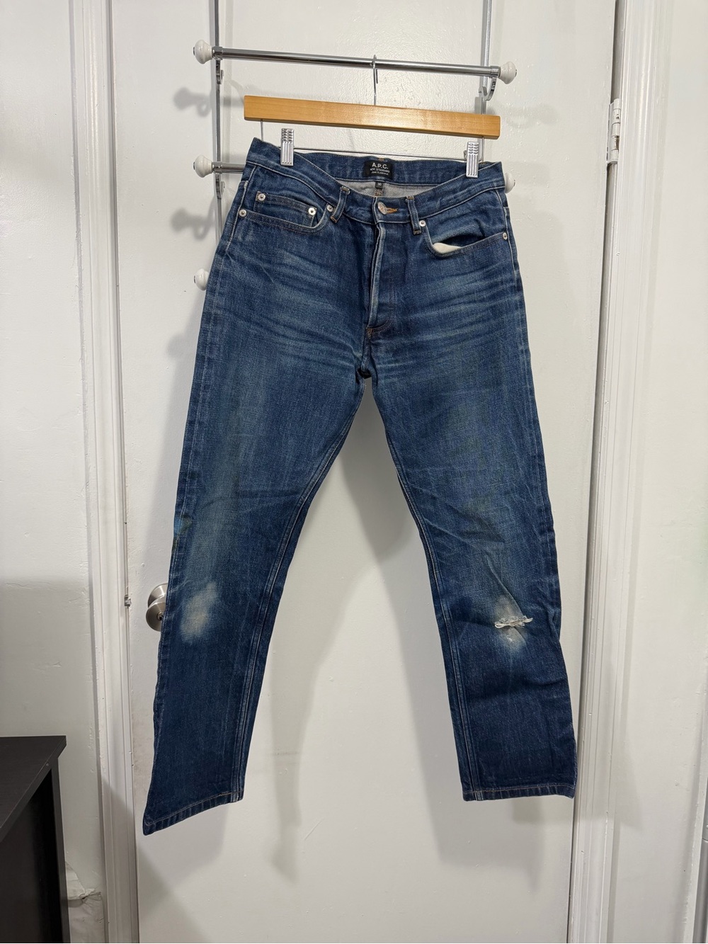 A.P.C. Men's New Standard Blue Slim Straight Jeans